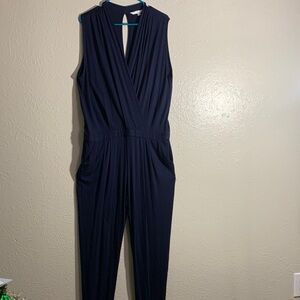 Trina Turk Deep Blue Sleeveless Jumpsuit